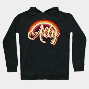 Proud Ally Lesbian Flag LGBT Pride Hoodie